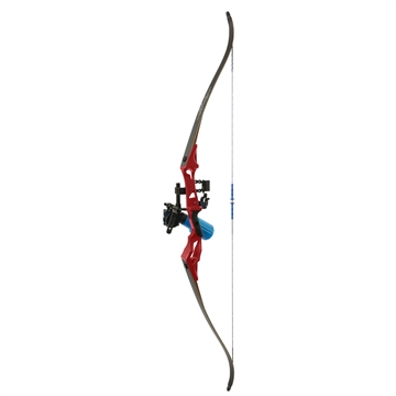 Picture of Fin-Finder Fin Finder Bank Runner Bowfishing Recurve Package with Winch Pro Bowfishing Reel Red 35 lbs. RH 81381