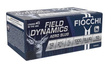 Picture of Fiocchi Field Dynamics Aero 12Gauge 2.75" 7/8oz RifledSlug Shot 10 Per Box/25 Case 12LESLUG