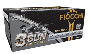 Picture of Fiocchi 3-Gun Match Legacy Series 12Gauge 2.75" 9Pellets 00Buck Shot 10 Per Box/25 Case 12BK3G00