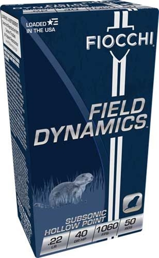 Picture of Fiocchi Fiocchi Shooting Dynamics Sport&Hunting Rifle Ammo 22 LR 38 gr. Hollow Point 50 rd. 22FHPSUB