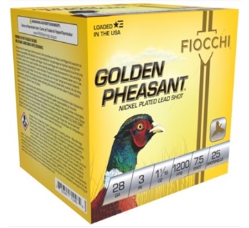 Picture of Fiocchi Golden Pheasant Extrema 28Gauge 3" 11/16oz 7.5Shot 25 Per Box/10 Case 283GP75