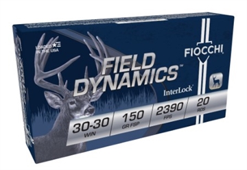 Picture of Fiocchi Field Dynamics InterLock 30-30Win 150gr Flat Soft Point 20 Per Box/10 Case 3030B
