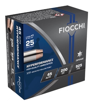 Picture of Fiocchi Fiocchi Hyperformance Defense Pistol Ammo 45 ACP 200 gr. XTPHP 25 rd. 45XTPB25