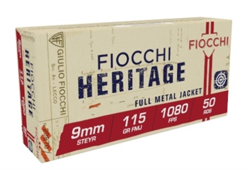 Picture of Fiocchi Ammunition 9MM STEYR 115GR FULL METAL JACKET 50/BOX 9SA