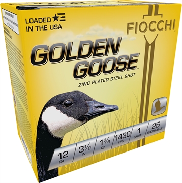 Picture of FIOCCHI GOLDEN GOOSE AMO 12GA 3.5 IN 1 5/8 OZ #1 1430FPS 25-RD ( 10 BOXES PER CASE) 1235GG1