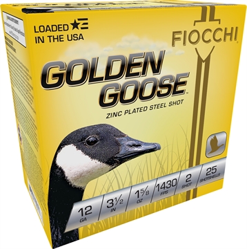 Picture of FIOCCHI GOLDEN GOOSE AMO 12GA 3.5 IN 1 5/8 OZ #2 1430FPS 25-RD ( 10 BOXES PER CASE) 1235GG2