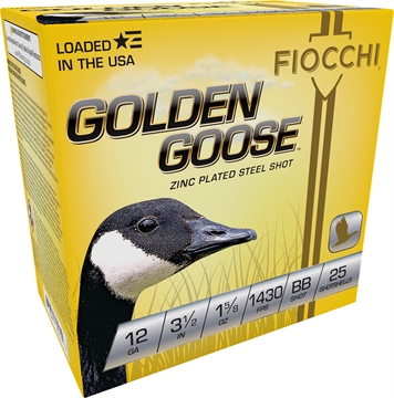 Picture of FIOCCHI GOLDEN GOOSE AMO 12GA 3.5 IN 1 5/8 OZ #BB 1430FPS 25-RD ( 10 BOXES PER CASE ) 1235GGBB