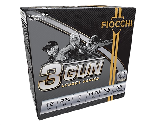 Picture of FIOCCHI SHOOTING DYNAMICS 3 GUN AMO 12GA 2.75 IN 1 OZ #7.5 1170FPS 25-RD ( 10 BOXES PER CASE ) 12DL3G75