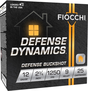 Picture of FIOCCHI HOME DEFENSE AMO 12GA 2.75 IN O BUCKSHOT 9 PELLET 25RDS ( 10 BOXES PER CASE ) 12EX9P