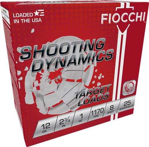 Picture of FIOCCHI 12GA 2.75" 1OZ #8 1170FPS 250RD CASE LOT 12SD1L8