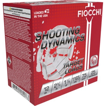 Picture of Fiocchi Fiocchi Shooting Dynamics Shotgun Loads 12 ga. 2.75 in. 1 1/8 oz. 1165 FPS 7.5 Shot 25 rd. 12SD18L7