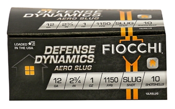 Picture of Fiocchi Defense Dynamics Aero 12Gauge 2.75" 1oz RifledSlug Shot 10 Per Box/25 Case 12LRSLUG