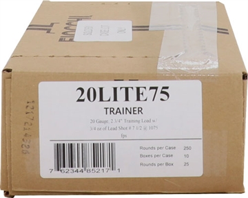 Picture of FIOCCHI 20GA 2.75" 3/4OZ #7.5 1075FPS 250RD CASE LOT 20lite75