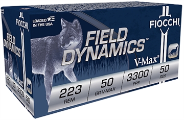 Picture of Fiocchi Field Dynamics 223Rem 50gr V-Max 20 Per Box/10 Case 223HVA20