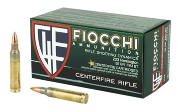 Picture of Fiocchi Ammunition Rifle, 223 Remington, 55 Grain, Full Metal Jacket Boat Tail, 50 Round Box 223A 762344704968