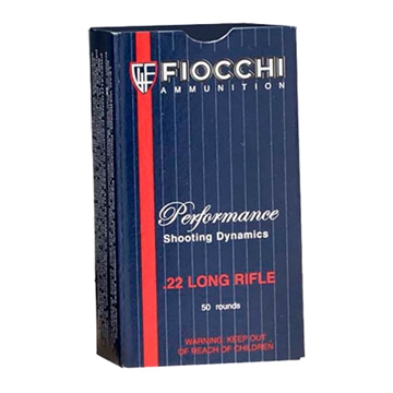 Picture of Fiocchi Field Dynamics High Velocity 22LR 38gr Copper Plated Hollow Point 50 Per Box/100 Case 22FHVCHP