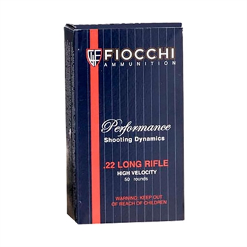 Picture of Fiocchi Field Dynamics High Velocity 22LR 40gr Copper Plated Solid Point 50 Per Box/100 Case 22FHVCRN
