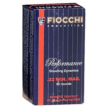 Picture of Fiocchi Field Dynamics Performance 22WMR 40gr Total Metal Jacket 50 Per Box/40 Case 22FWMC