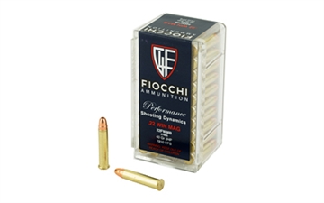 Picture of Fiocchi Field Dynamics Performance 22WMR 40gr Jacket Hollow Point 50 Per Box/40 Case 22FWMB