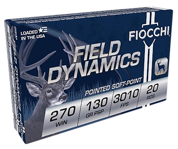 Picture of Fiocchi Field Dynamics 270Win 130gr Pointed Soft Point 20 Per Box/10 Case 270SPB