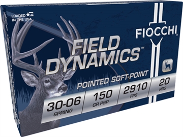 Picture of Fiocchi Ammunition 30-06 Springfield 150 Grain Pointed Soft Point 20 Round Box FIO-3006B
