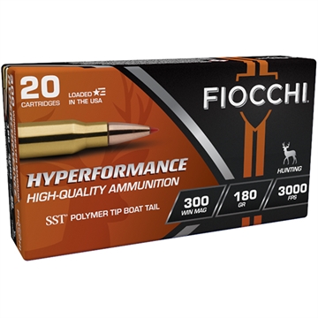 Picture of Fiocchi Hyperformance Hunt Rifle Ammunition .300 Win Mag 180 gr SST 3000 fps 20/ct 300 WMHSA 300WMHSA