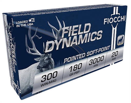 Picture of Fiocchi Ammunition 300 Win Magnum 180 Grain Interlock Boat Tail Soft Point 20 Round Box FIO-300WMB
