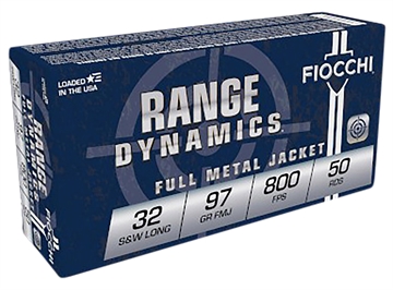 Picture of Fiocchi Range Dynamics 32S&WLong 97gr Full Metal Jacket 50 Per Box/20 Case 32SWLA