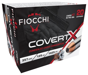 Picture of Fiocchi CovertX 357Mag 125gr Jacketed Hollow Point 20 Per Box/10 Case 357CCWA