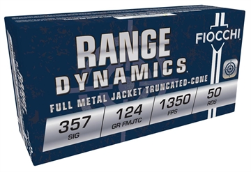 Picture of Fiocchi Range Dynamics 357Sig 124gr Full Metal Jacket 50 Per Box/20 Case 357SIGAP