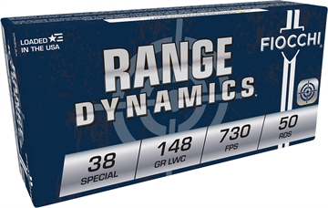 Picture of Fiocchi Range Dynamics 38Special 148gr Lead Wadcutter 50 Per Box/20 Case 38LA
