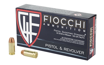 Picture of Fiocchi Range Dynamics 40S&W 165gr Full Metal Jacket Truncated Cone 50 Per Box/20 Case 40SWF