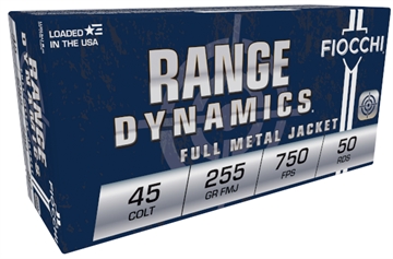 Picture of Fiocchi Range Dynamics 45Colt 225gr Complete Metal Jacket 50 Per Box/10 Case 45LCCMJ