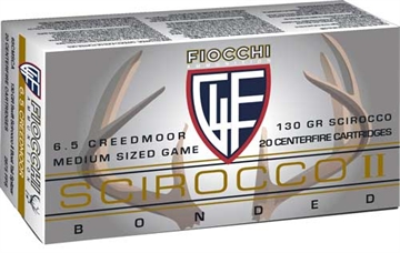 Picture of Fiocchi Hyperformance 6.5Creedmoor 130gr Swift Scirocco II Boat Tail Spitzer 20 Per Box/10 Case 65CMSCA