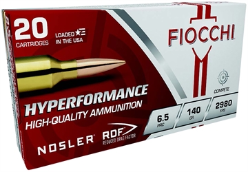 Picture of Fiocchi Hyperformance Match 6.5PRC 140gr Nosler Reduced Drag Factor 20 Per Box/10 Case 65PRCRD