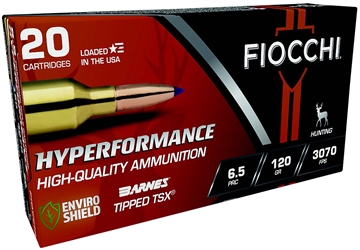 Picture of Fiocchi Hyperformance 6.5PRC 120gr Barnes Tipped TSX 20 Per Box/10 Case 65PRCTT