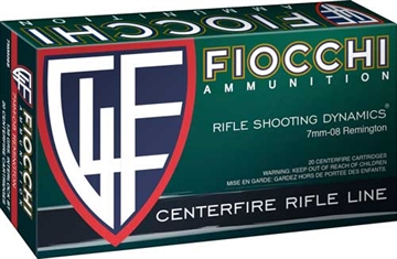 Picture of Fiocchi Field Dynamics 7mm-08Rem 139gr Pointed Soft Point 20 Per Box/10 Case 7MM08B