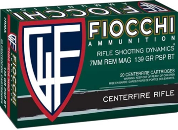 Picture of Fiocchi Fiocchi Field Dynamics Centerfire Rifle Ammo 7mm Rem. Mag. 139 gr. PSP 20 rd. 7RMA