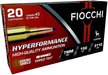 Picture of Fiocchi Hyperformance 7mmPRC 150gr Barnes Tipped TSX 20 Per Box/10 Case 7PRCTT