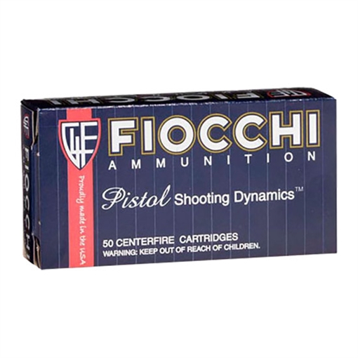 Picture of Fiocchi Pistol Shooting Dynamics Handgun Ammunition 9mm Luger 124 gr FMJ 1180 fps 50/ct 9APB