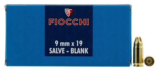 Picture of Fiocchi Pistol Blank 9mmLuger 50 Per Box/20 Case 9MMBLANK