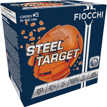 Picture of Fiocchi Steel Dove Low Recoil Shotshells 20 ga 2-3/4" 7/8oz 1225 fps #7 25/ct 20SLR7
