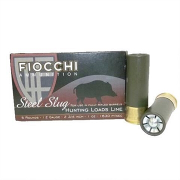 Picture of Fiocchi Ammunition 12 Gauge 1 Ounce Lead Slug 5 Round Box FIO-12SLXTXP