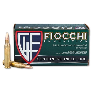 Picture of Fiocchi Ammunition 223 Rem 62 Grain Full Metal Jacket Boat Tail 50 Round Box FIO-223C