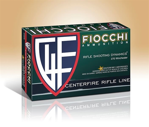 Picture of Fiocchi Ammunition 270 Win 150 Grain Interlock Flat Base Pointed Soft Point 20 Round Box FIO-270SPE
