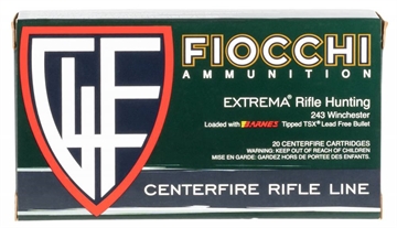 Picture of FIOCCHI AMO 243 WIN 80GR BARNES TTSX 20-RD ( 10 BOXES PER CASE ) 243TTSX 762344711201