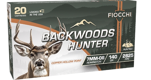 Picture of FIOCCHI BACKWOODS HUNTER AMO LEAD FREE 7MM-08 REM 140GR CHP 20RD ( 10 BOXES PER CASE ) 7MM08BHC 762344714004
