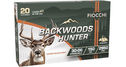 Picture of FIOCCHI BACKWOODS HUNTER AMO LEAD FREE 30-06 SPRINGFIELD150GR CHP 20RD ( 10 BOXES PER CASE ) 3006BHC 762344714035
