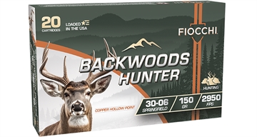 Picture of FIOCCHI BACKWOODS HUNTER AMO LEAD FREE 30-06 SPRINGFIELD150GR CHP 20RD ( 10 BOXES PER CASE ) 3006BHC 762344714035