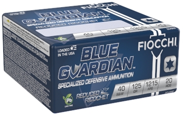 Picture of FIOCCHI BLUE GUARDIAN PISTOL AMO 40S&W 125GR RRHP 20RD ( 20 BOXES PER CASE ) 762344712741